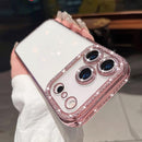 iPhone 17 Pro Max clear glitter diamond rhinestone case