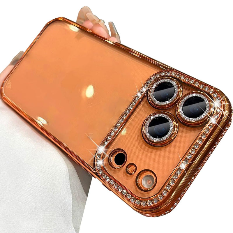iPhone 17 Pro Max clear glitter diamond rhinestone case
