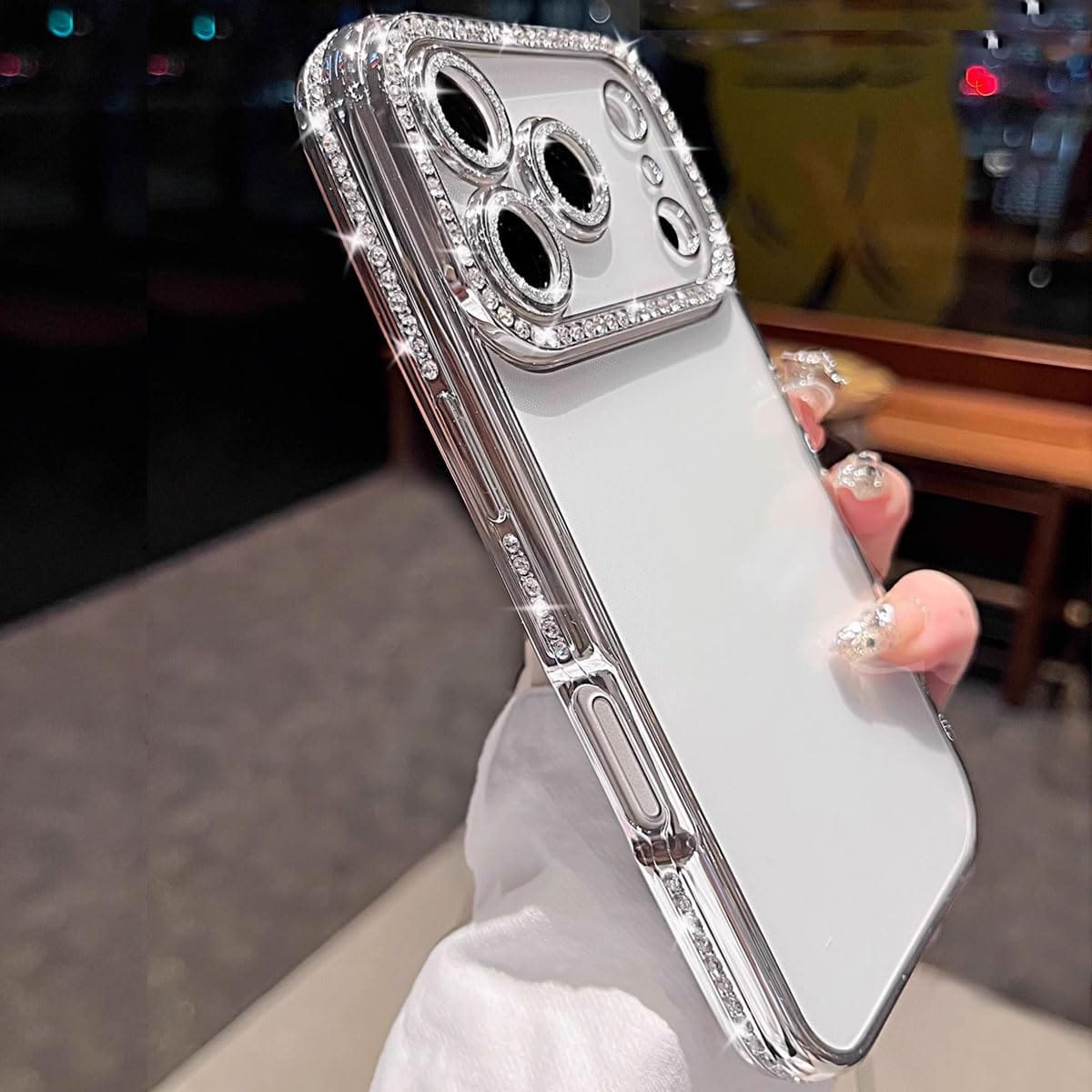 iPhone 17 Pro Max clear glitter diamond rhinestone case iPhone 17 Pro Max clear glitter diamond rhinestone case