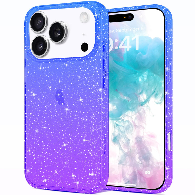 iPhone 17 Pro Max clear glitter sparkle gradient pink case iPhone 17 Pro Max clear glitter sparkle gradient pink case
