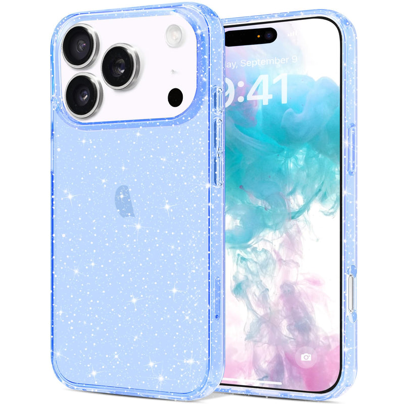 iPhone 17 Pro Max clear glitter sparkle gradient pink case iPhone 17 Pro Max clear glitter sparkle gradient pink case