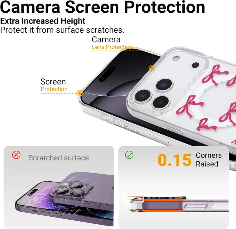 iPhone 17 Pro Max Clear Magnetic Ribbon Case