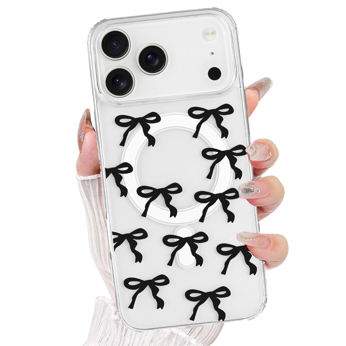 iPhone 17 Pro Max Clear Magnetic Ribbon Case