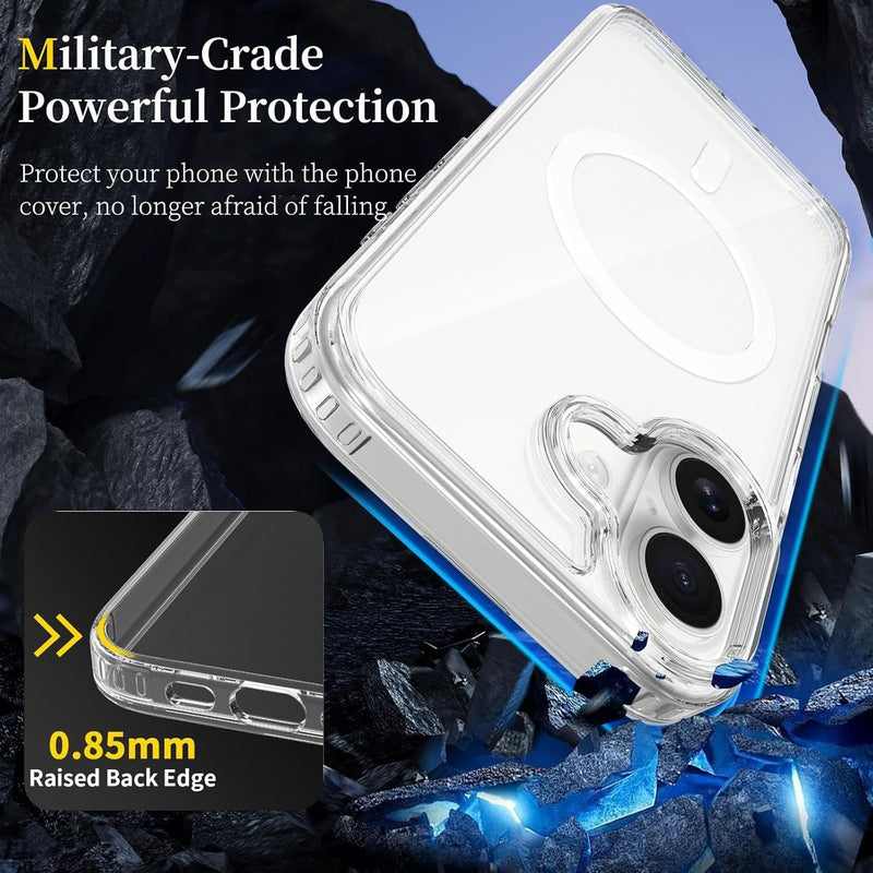iPhone 17 Pro Max Crystal Clear Shockproof Wireless Charging Case