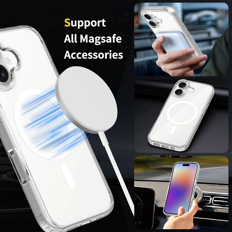 iPhone 17 Pro Max Crystal Clear Shockproof Wireless Charging Case