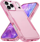 iPhone 17 Pro Max dual - layer heavy duty shockproof case pink