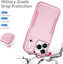 iPhone 17 Pro Max dual - layer heavy duty shockproof case pink