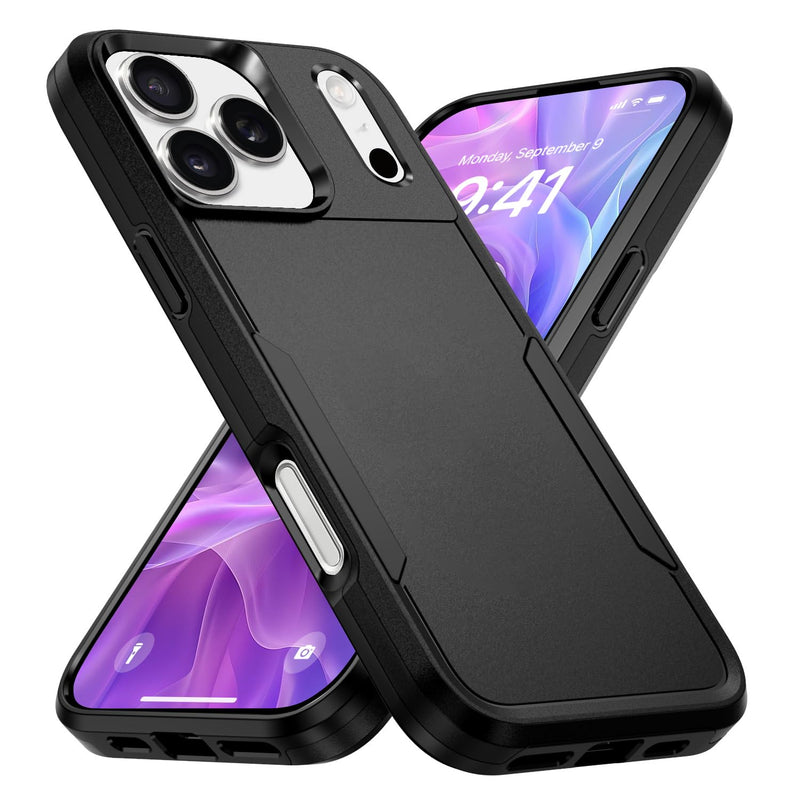 iPhone 17 Pro Max dual - layer heavy duty shockproof case pink