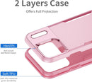iPhone 17 Pro Max dual - layer heavy duty shockproof case pink
