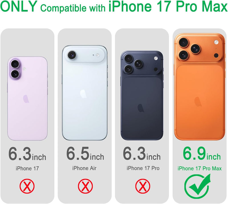 iPhone 17 Pro Max dual - layer heavy duty shockproof case pink