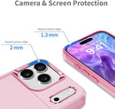 iPhone 17 Pro Max dual - layer heavy duty shockproof case pink