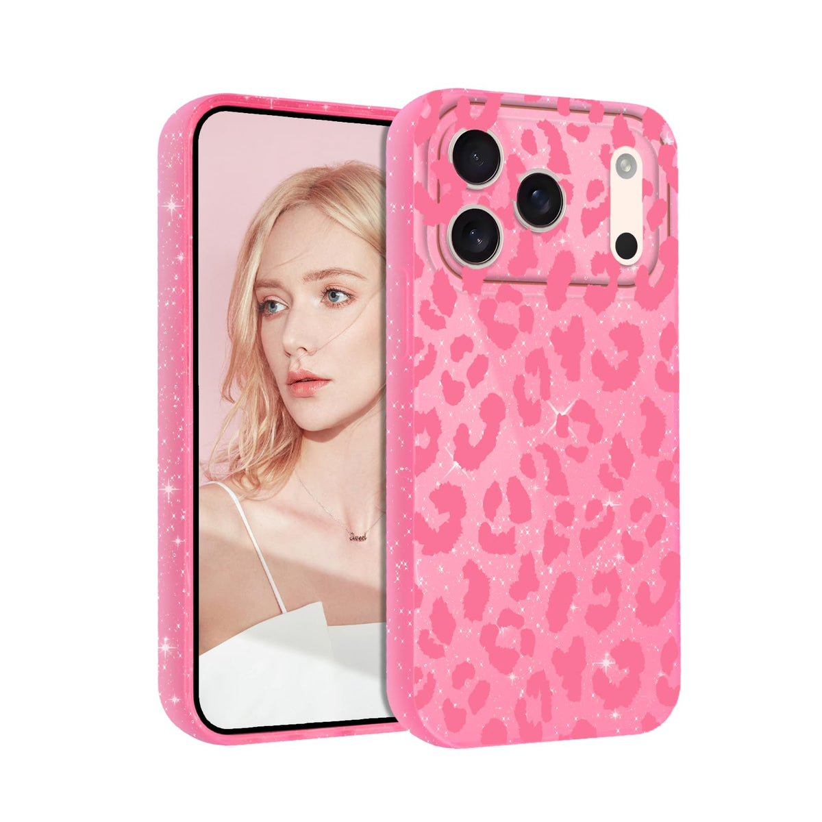 iPhone 17 Pro Max hot pink glitter sparkle case iPhone 17 Pro Max hot pink glitter sparkle case