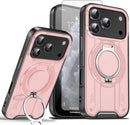 iPhone 17 Pro Max magnetic ring stand case pink