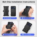iPhone 17 Pro Max Phone Case with Belt Clip Holster