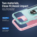 iPhone 17 Pro Max shockproof ring stand case green pink