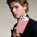 iPhone 17 Pro Max translucent matte magnetic case pink