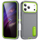 iPhone 17 Series Rugged PC + Silicone Phone Case with Holder