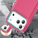 iPhone 17 Series Rugged PC + Silicone Phone Case with Holder