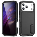 iPhone 17 Series Rugged PC + Silicone Phone Case with Holder