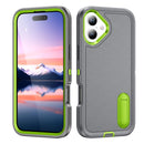iPhone 17 Series Rugged PC + Silicone Phone Case with Holder