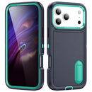 iPhone 17 Series Rugged PC + Silicone Phone Case with Holder