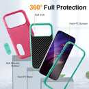 iPhone 17 Series Rugged PC + Silicone Phone Case with Holder