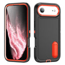 iPhone 17 Series Rugged PC + Silicone Phone Case with Holder