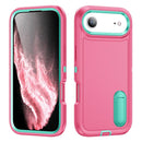 iPhone 17 Series Rugged PC + Silicone Phone Case with Holder