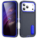 iPhone 17 Series Rugged PC + Silicone Phone Case with Holder
