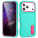 iPhone 17 Series Rugged PC + Silicone Phone Case with Holder