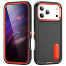 iPhone 17 Series Rugged PC + Silicone Phone Case with Holder