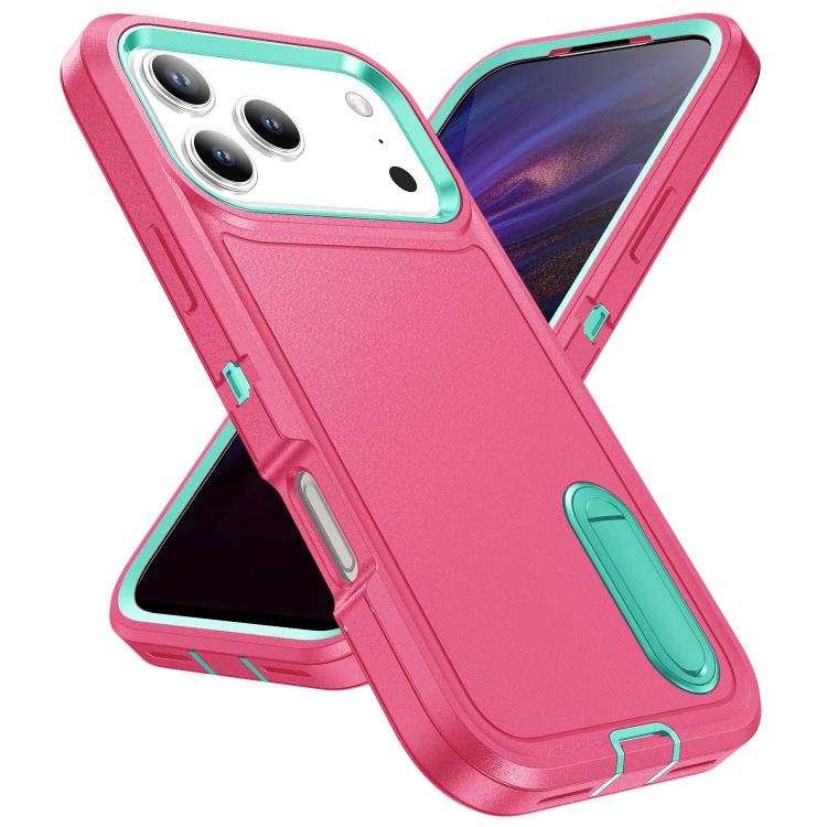 iPhone 17 Series Rugged PC + Silicone Phone Case with Holder