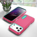 iPhone 17 Series Rugged PC + Silicone Phone Case with Holder