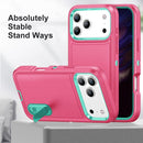 iPhone 17 Series Rugged PC + Silicone Phone Case with Holder