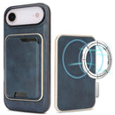 iPhone 17 Slim MagSafe Ring Magnetic Card Bag Leather Phone Case