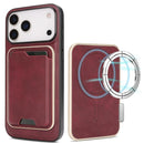 iPhone 17 Slim MagSafe Ring Magnetic Card Bag Leather Phone Case