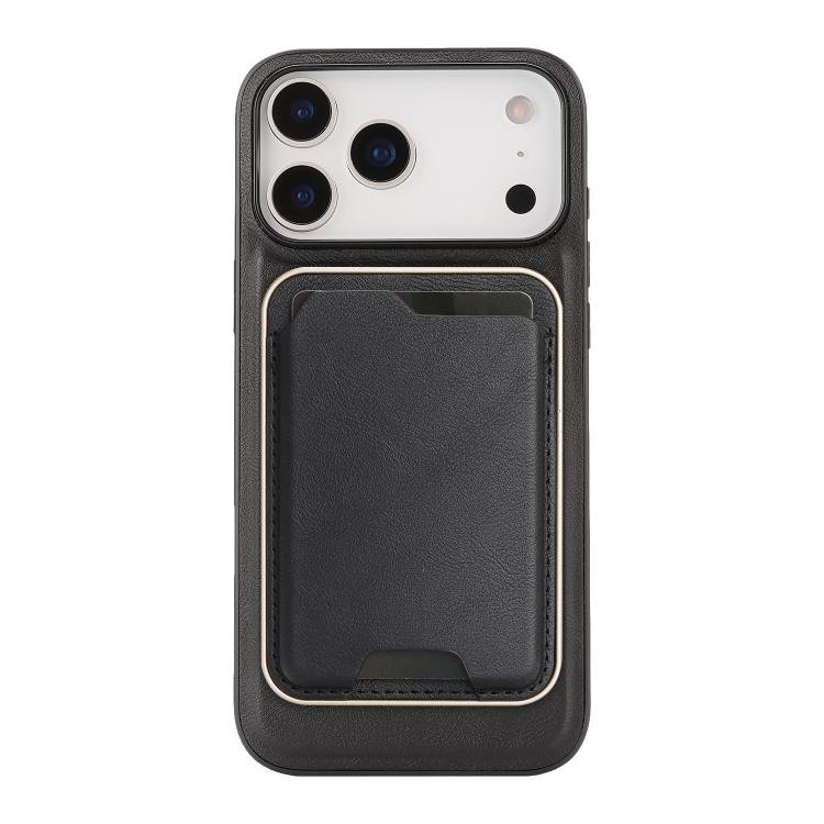 iPhone 17 Slim MagSafe Ring Magnetic Card Bag Leather Phone Case