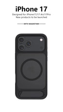 iPhone 17 Strong Magnet Shock Resistance Magnetic Kickstand Case
