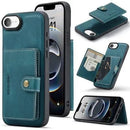 iPhone 17e Case Detachable MagSafe Card Holder Leather