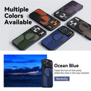 iPhone 18 Pro / 17 Pro Magnetic Case | Ring Kickstand Shockproof PC + TPU Phone Cover (Blue)