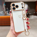 iPhone 18 Pro Heart Pattern Wristband Case