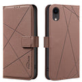 iPhone 6/7/8 Plus XR & XS Max Geometric Pattern Leather Phone Case