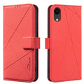 iPhone 6/7/8 Plus XR & XS Max Geometric Pattern Leather Phone Case