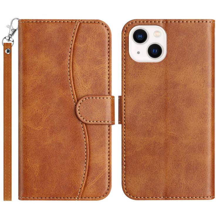 iPhone 7/8/12/13 Series Dual - Folded S - shape Leather Phone Case