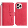 iPhone 7/8/12/13 Series Dual - Folded S - shape Leather Phone Case