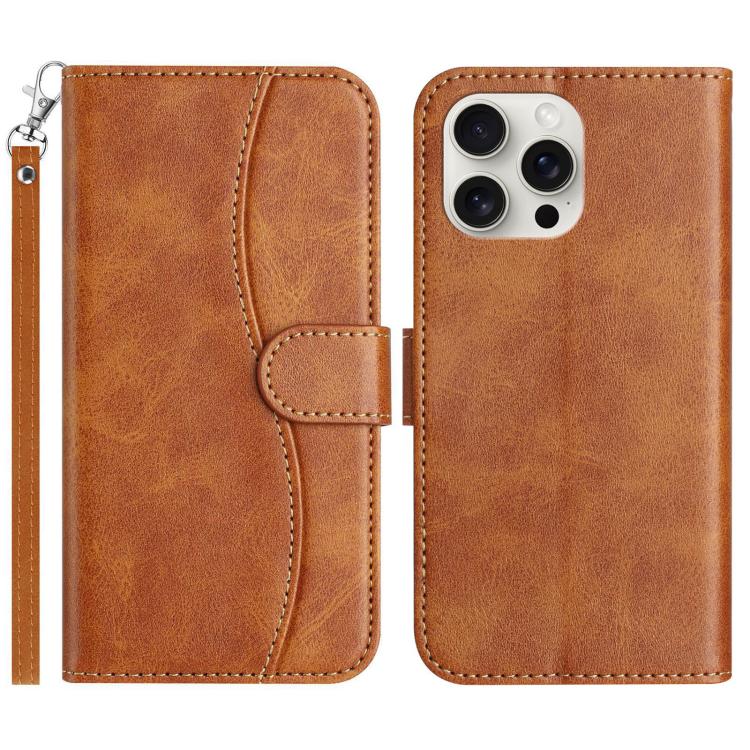 iPhone 7/8/12/13 Series Dual - Folded S - shape Leather Phone Case