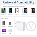 Iphone Charger Fast Charging 2 Pack Type C Wall Charger Block with 2 Pack