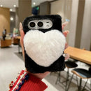 iPhone Duo 3D Heart Plush Case