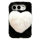 iPhone Duo 3D Heart Plush Case