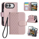 iPhone Duo 3D Rhombus Grid Wallet Case